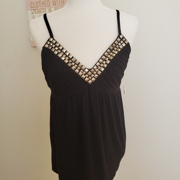 INC International Concepts Tops - INC studded black tank NWT medium